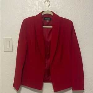 Black Label Red Blazer Structured Modern Design